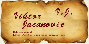 Viktor Jacanović vizit kartica